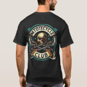 Vintager Chopper bei Sonnenuntergang T-Shirt (Rückseite)