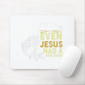 Vintager Christlicher Vater Fischen auch Jesus hat Mousepad (Mit Mouse)