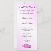 Vintager Cinderella Slipper auf Rosa Hochzeit Einl Einladung (Rückseite)