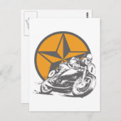 Vintager Circle Star Postkarte (Vorne/Hinten)
