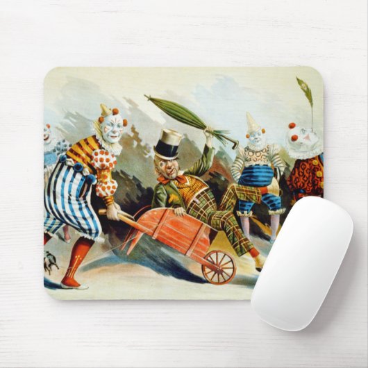 Vintager Circus Clowns Art Mousepad (Mit Mouse)