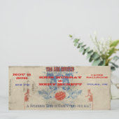 Vintager Circus Einladung (Stehend Vorderseite)