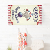 Vintager Circus Elephant Geburtstag Banner (Insitu)