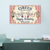Vintager Circus Elephant Geburtstag Banner (Messeveranstaltung)