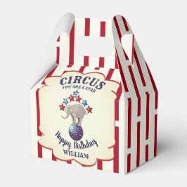 Vintager Circus Elephant Geburtstag Geschenkschachtel