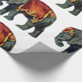 Vintager Circus Elephant Geschenkpapier (Ecke)
