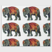 Vintager Circus Elephant Geschenkpapier (Flach)