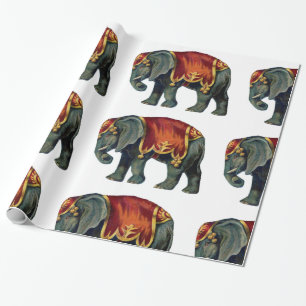 Vintager Circus Elephant Geschenkpapier