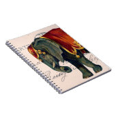 Vintager Circus Elephant Notizblock (Rechte Seite)