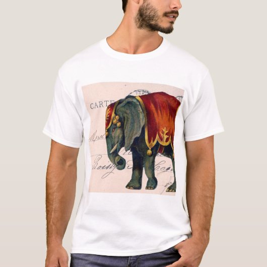 Vintager Circus Elephant T-Shirt (Vorderseite)