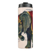 Vintager Circus Elephant Thermosbecher (Vorderseite)
