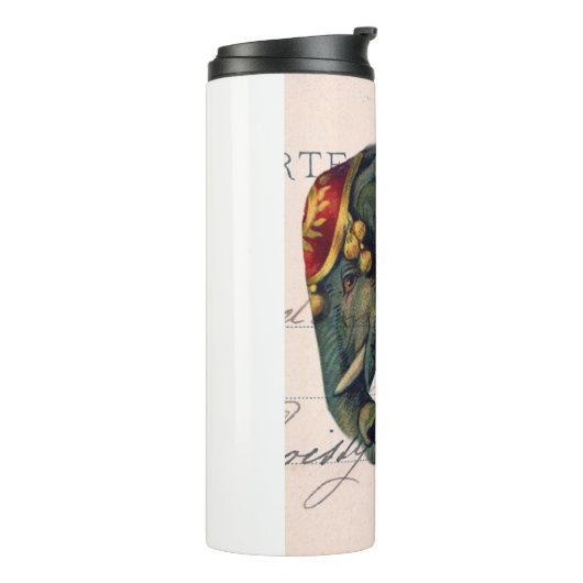 Vintager Circus Elephant Thermosbecher (Nach links gedreht)