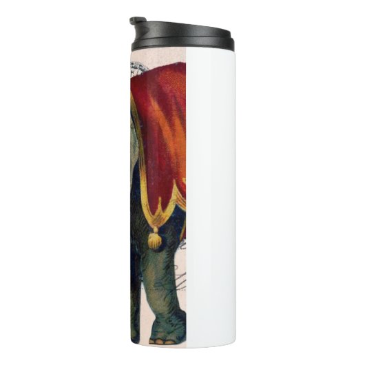 Vintager Circus Elephant Thermosbecher (Nach rechts gedreht)