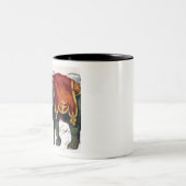 Vintager Circus Elephant Zweifarbige Tasse (Mittel)