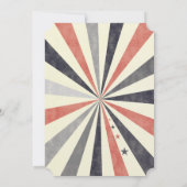 Vintager Circus Geburtstagsparty Einladung (Rückseite)