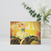 Vintager Circus Girl Acrobat Postkarte (Stehend Vorderseite)