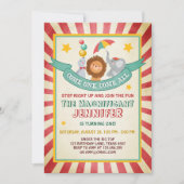 Vintager Circus-Karneval Einladung (Vorderseite)