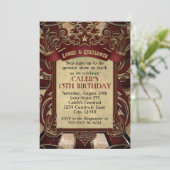 Vintager Circus Karneval Elegante Hochzeit Einladu Einladung (Stehend Vorderseite)