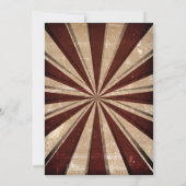 Vintager Circus Karneval Elegante Hochzeit Einladu Einladung (Rückseite)