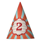 Vintager Circus Karneval Geburtstag Partyhütchen (Vorderseite)
