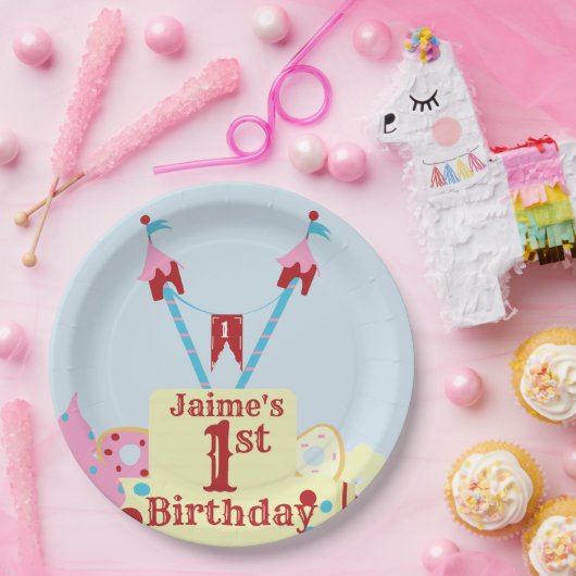 Vintager Circus Karneval Jeglicher Pappteller (Party)