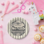 Vintager Circus Streifen Custom Chic Party Pappteller (Party)