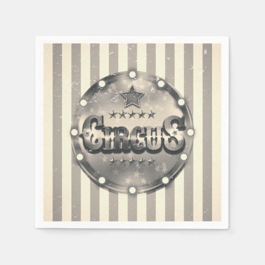 Vintager Circus Stripes-Party Serviette (Vorderseite)