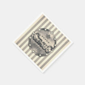 Vintager Circus Stripes-Party Serviette (Ecke)