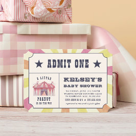 Vintager Circus Ticket Kinderdusche Einladung