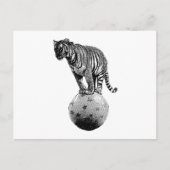 Vintager Circus Tiger Postkarte (Vorderseite)