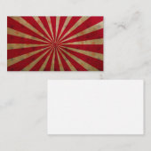 Vintager Circus Zelt Stars Rote Linien Karneval Visitenkarte (Vorne/Hinten)