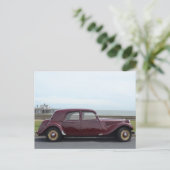 Vintager Citroen Traction Avant Postkarte (Stehend Vorderseite)