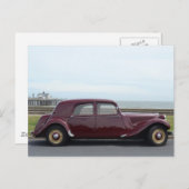 Vintager Citroen Traction Avant Postkarte (Vorne/Hinten)