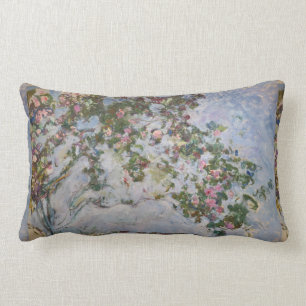 Vintager Claude Monet die Rose Bush Lendenkissen