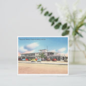 Vintager Clearwater Beach, Florida Marina Postkarte (Stehend Vorderseite)