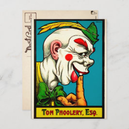 Vintager Clown Art Postkarte