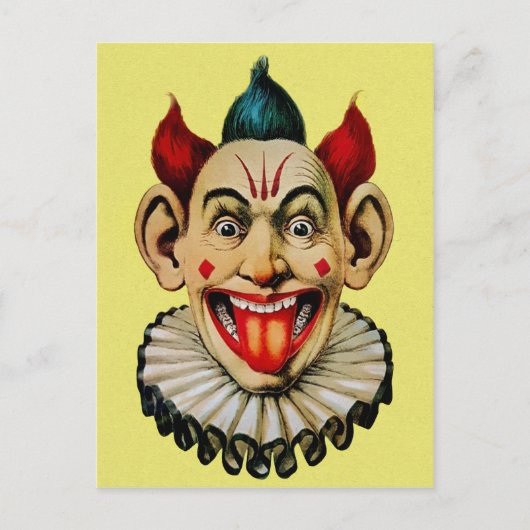 Vintager Clown Postkarte (Vorderseite)