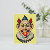 Vintager Clown Postkarte (Stehend Vorderseite)