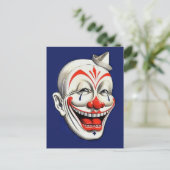 Vintager Clown Postkarte (Stehend Vorderseite)