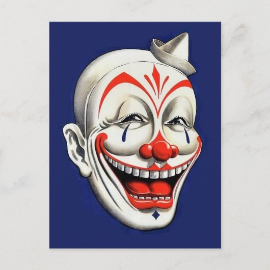 Vintager Clown Postkarte (Vorderseite)