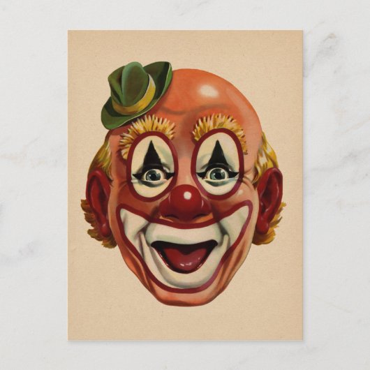 Vintager Clown Postkarte (Vorderseite)