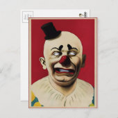 Vintager Clown Postkarte (Vorne/Hinten)