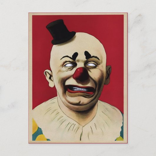 Vintager Clown Postkarte (Vorderseite)