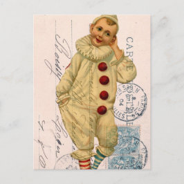 Vintager Clown Postkarte Digitale Kunst