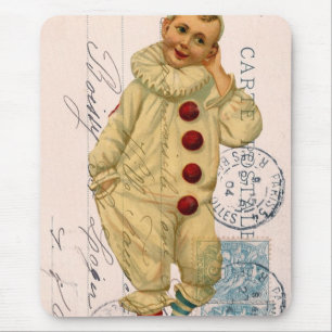 Vintager Clown Postkarte Digitale Kunst Mousepad