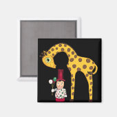 Vintager Clown und Giraffe Magnet (Vorderseite/Rückseite)