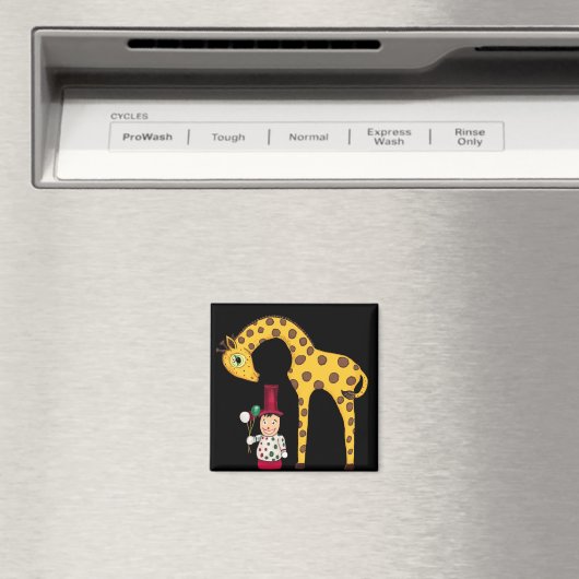 Vintager Clown und Giraffe Magnet (In Situ (Geschirrspüler))