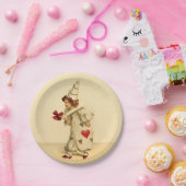 Vintager ClownValentinstag Pappteller (Party)