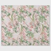 Vintager Cockatojungle Muster Blush Geschenkpapier (Flach)
