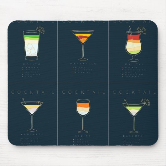 Vintager Cocktail Mousepad (Vorne)